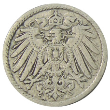 Монета 5 пфеннигов 1908 года A Германия (реверс)