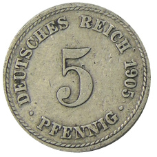Монета 5 пфеннигов 1905 года A Германия (аверс)