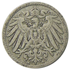 Монета 5 пфеннигов 1902 года A Германия (реверс)
