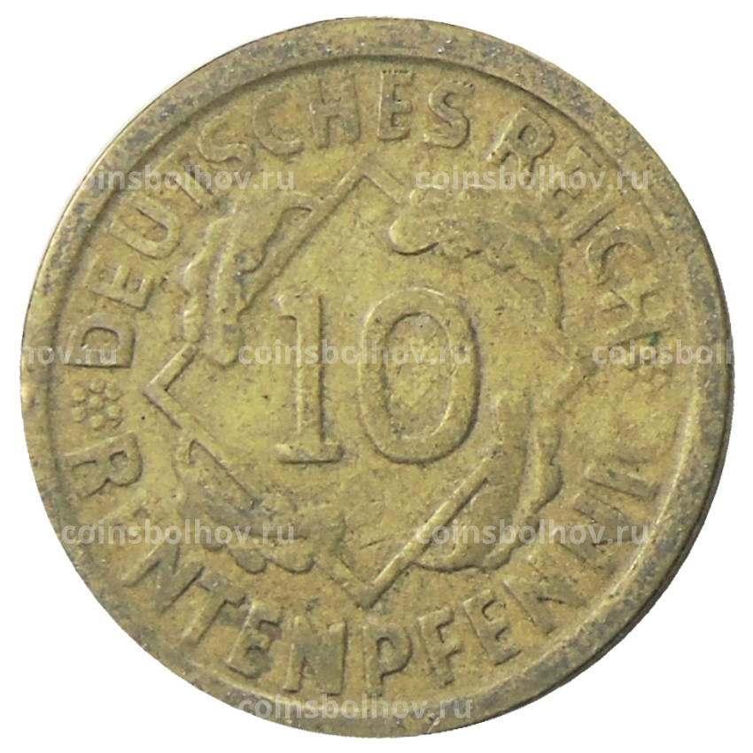 Монета 10 рентенпфеннигов 1924 года A Германия (вид 2)