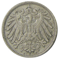 Монета 10 пфеннигов 1908 года А Германия (реверс)
