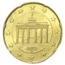 Монета 20 евроцентов 2002 года G Германия (аверс)