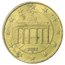 Монета 10 евроцентов 2002 года G Германия (аверс)