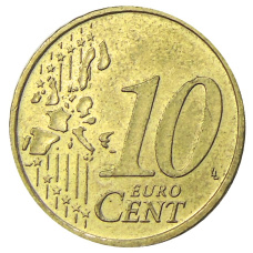Монета 10 евроцентов 2002 года G Германия (реверс)