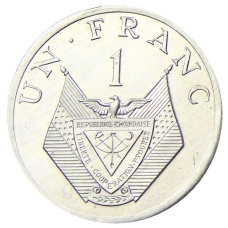Монета 1 франк 1985 года Руанда (реверс)