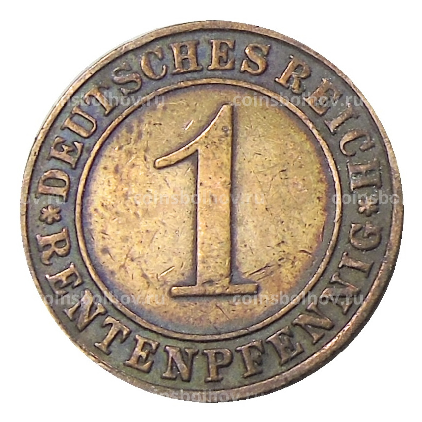 Монета 1 рентенпфенниг 1924 года J Германия (вид 2)