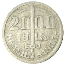 Монета 2000 рейс 1935 года Бразилия (аверс)