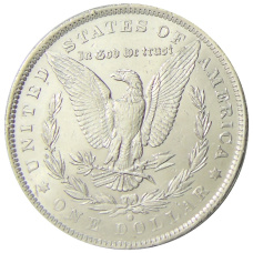 Монета 1 доллар 1884 года О США «Доллар Моргана» (реверс)