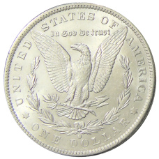 Монета 1 доллар 1884 года О США «Доллар Моргана» (реверс)