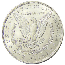 Монета 1 доллар 1884 года О США «Доллар Моргана» (реверс)