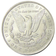 Монета 1 доллар 1884 года О США «Доллар Моргана» (реверс)