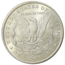 Монета 1 доллар 1884 года О США «Доллар Моргана» (реверс)