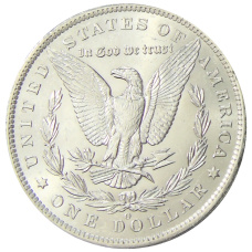 Монета 1 доллар 1884 года О США «Доллар Моргана» (реверс)