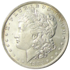 Монета 1 доллар 1883 года О США «Доллар Моргана» (аверс)