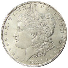 Монета 1 доллар 1883 года США «Доллар Моргана» (аверс)