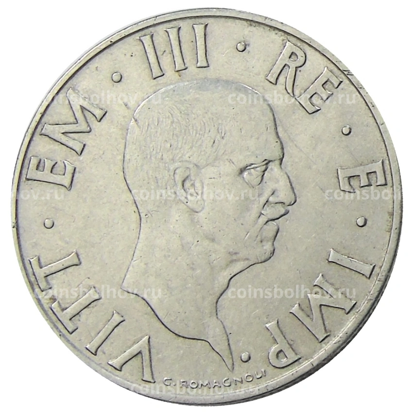 Монета 2 лиры 1939 года Италия (вид 2)