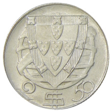 Монета 2,5 эскудо 1951 года Португалия (реверс)