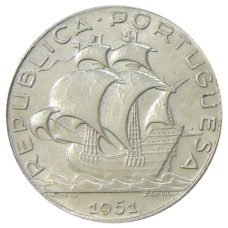 Монета 2,5 эскудо 1951 года Португалия (аверс)
