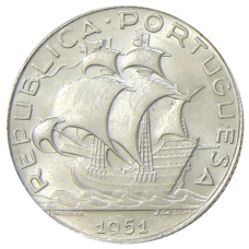 Монета 2,5 эскудо 1951 года Португалия (аверс)