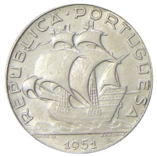 Монета 2,5 эскудо 1951 года Португалия (аверс)