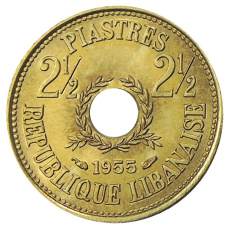 Монета 2 1/2 пиастра 1955 года Ливан  (аверс)