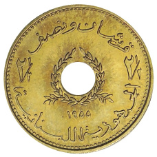 Монета 2 1/2 пиастра 1955 года Ливан  (реверс)