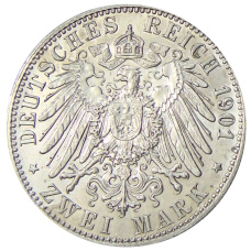 Монета 2 марки 1901 года Германия (Пруссия) «200 лет Пруссии» (реверс)