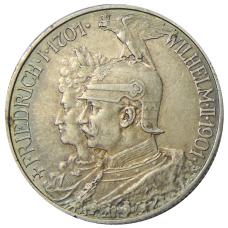 Монета 2 марки 1901 года Германия (Пруссия) «200 лет Пруссии» (аверс)