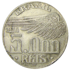 Монета 5000 рейс 1936 года Бразилия (аверс)
