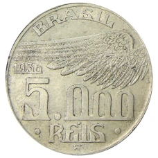 Монета 5000 рейс 1936 года Бразилия (аверс)