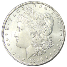 Монета 1 доллар 1896 года США «Доллар Моргана» (аверс)