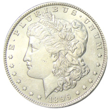 Монета 1 доллар 1896 года США «Доллар Моргана» (аверс)