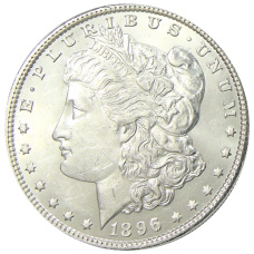 Монета 1 доллар 1896 года США «Доллар Моргана» (аверс)