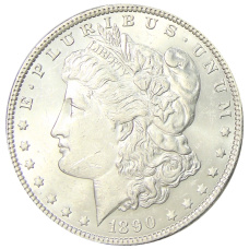 Монета 1 доллар 1890 года США «Доллар Моргана» (аверс)