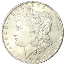 Монета 1 доллар 1890 года США «Доллар Моргана» (аверс)