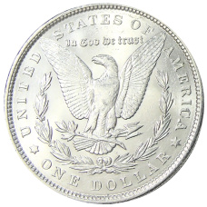 Монета 1 доллар 1889 года США «Доллар Моргана» (реверс)