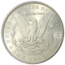 Монета 1 доллар 1887 года США «Доллар Моргана» (реверс)