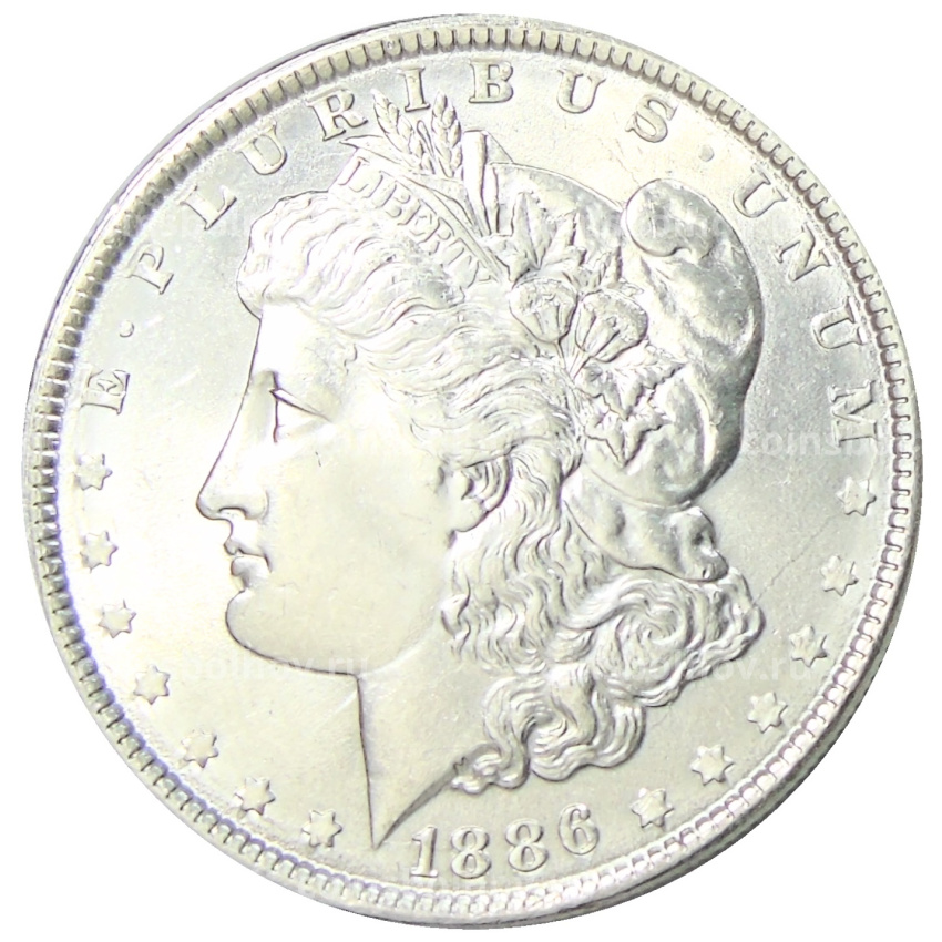 Монета 1 доллар 1886 года США «Доллар Моргана»
