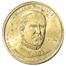 Монета 1 доллар 2013 года D США «Уильям Мак-Кинли 25-й президент США» (аверс)