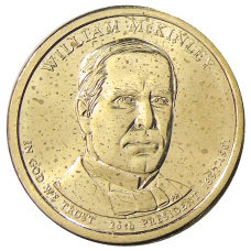 Монета 1 доллар 2013 года D США «Уильям Мак-Кинли 25-й президент США» (аверс)