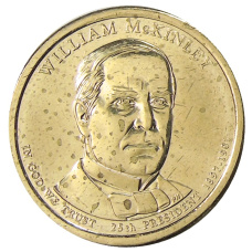 Монета 1 доллар 2013 года D США «Уильям Мак-Кинли 25-й президент США» (аверс)