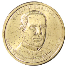 Монета 1 доллар 2013 года D США «Уильям Мак-Кинли 25-й президент США» (аверс)