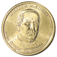 Монета 1 доллар 2013 года D США «Уильям Мак-Кинли 25-й президент США» (аверс)