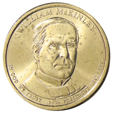 Монета 1 доллар 2013 года D США «Уильям Мак-Кинли 25-й президент США» (аверс)