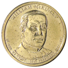 Монета 1 доллар 2013 года D США «Уильям Мак-Кинли 25-й президент США» (аверс)
