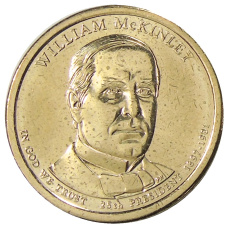 Монета 1 доллар 2013 года D США «Уильям Мак-Кинли 25-й президент США» (аверс)