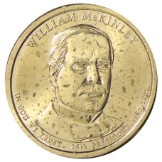 Монета 1 доллар 2013 года D США «Уильям Мак-Кинли 25-й президент США» (аверс)