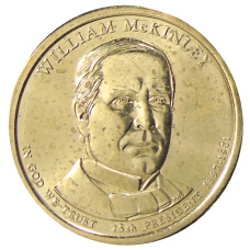Монета 1 доллар 2013 года D США «Уильям Мак-Кинли 25-й президент США» (аверс)