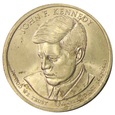 Монета 1 доллар 2015 года P США «Джон Кеннеди 35-й президент США» (аверс)