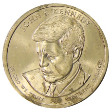Монета 1 доллар 2015 года P США «Джон Кеннеди 35-й президент США» (аверс)